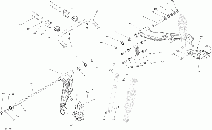  BRP  001 - Outlander 450 EFI - International - European Communities, 2019 - Rear Suspension