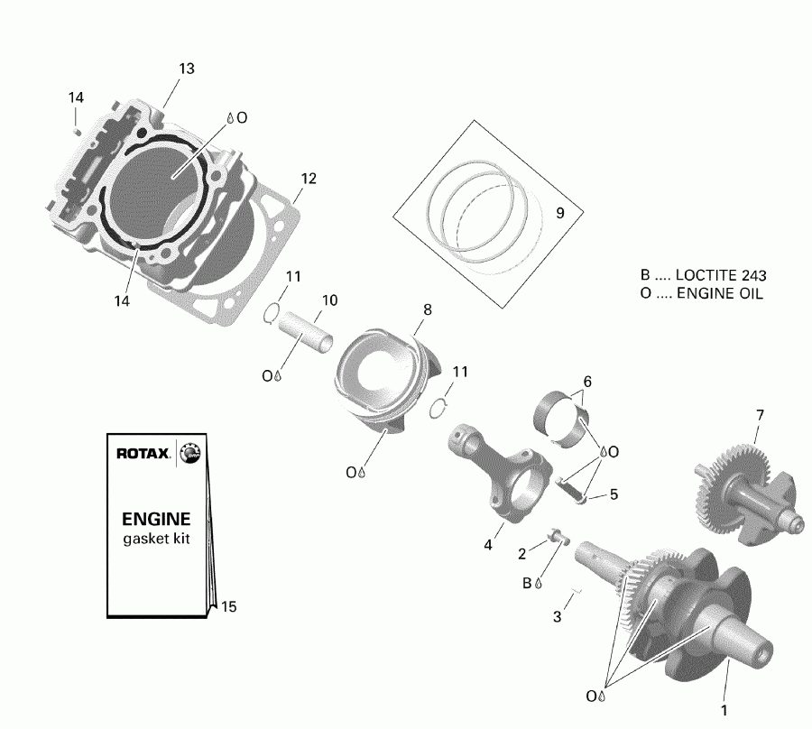 ATV - Crankshaft And Pistons 450 Efi