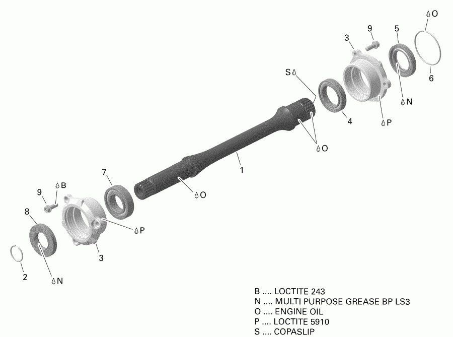  BRP  001 - Outlander 650 EFI - International - European Communities, 2019 - Drive Shaft