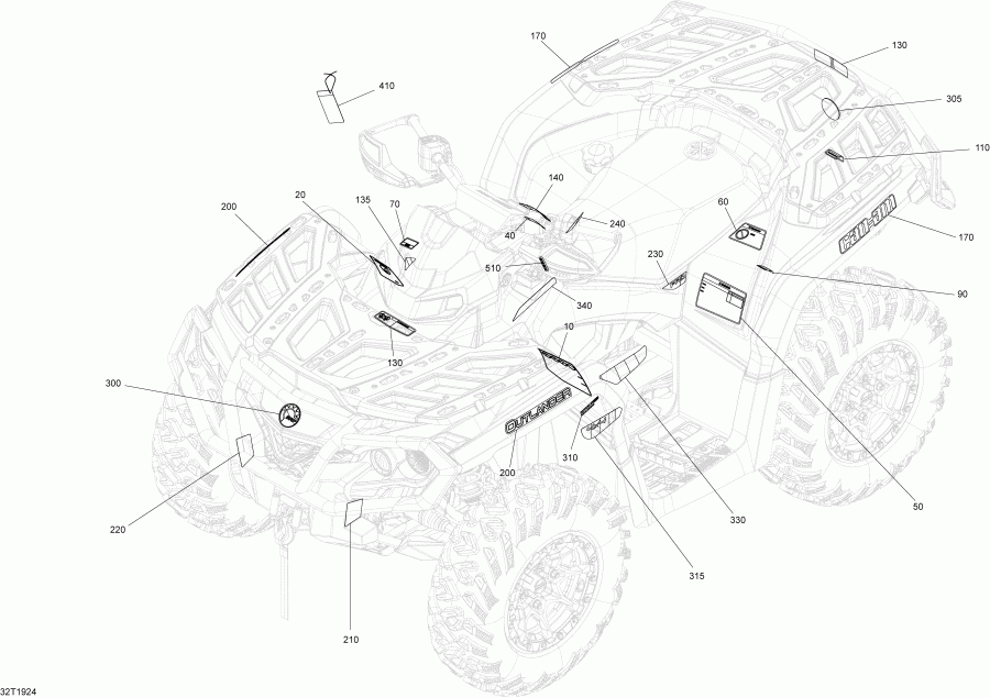 001 - Outlander 650 EFI - North America, 2019 -  Xmr