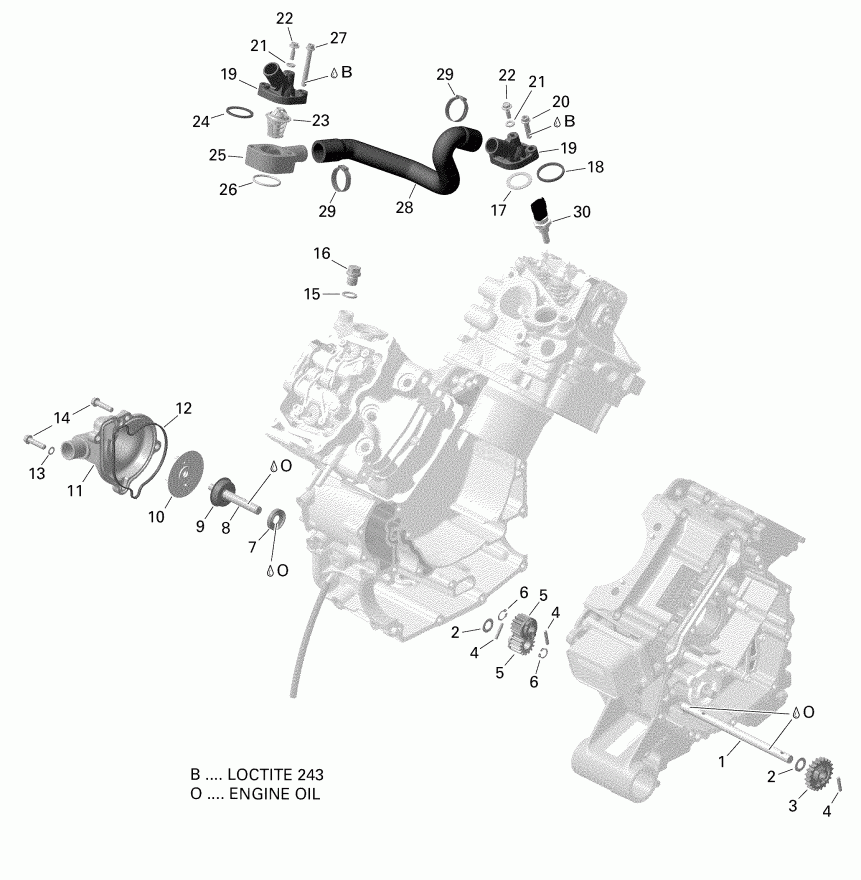 ATV  001 - Outlander 650 EFI - T3, 2019  - Engine Cooling