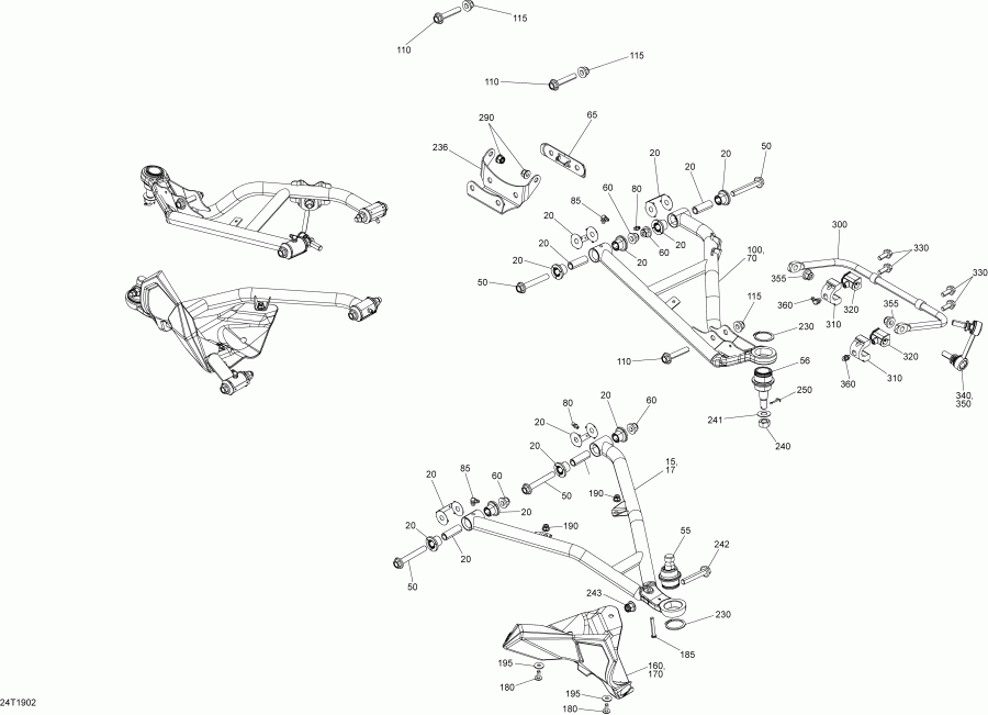   001 - Outlander 650 EFI - T3, 2019  - Front Suspension