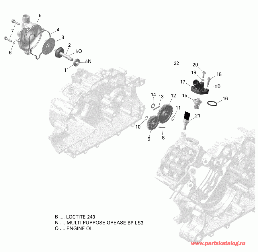 ����������  001 - Outlander 6X6 - 450 EFI - T3, 2019 ������ - Engine Cooling