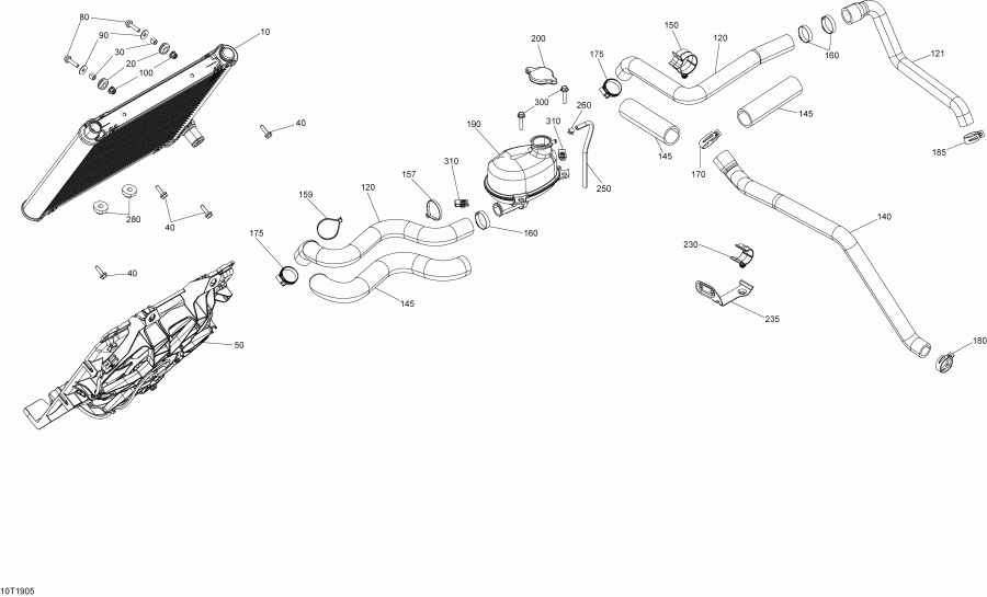 ���������� Bombardier ����������� 001 - Renegade 570 EFI - International, 2019 - Cooling Renegade 570 Efi 650 Efi