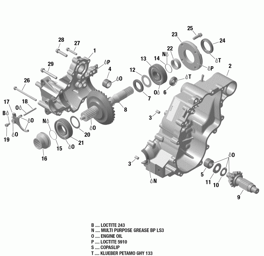    001 - Renegade 570 EFI - International, 2019 - Gear Box 1 420686567