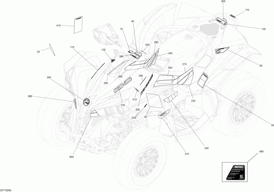  BRP 001 - Renegade 570 EFI - North America, 2019  -  Xmr