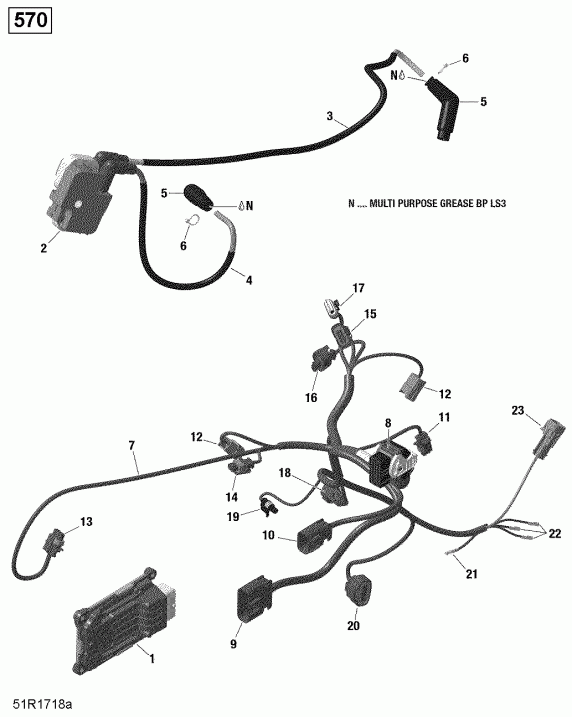 BRP - Engine Harness And Electronic Module 570 Efi (renegade)