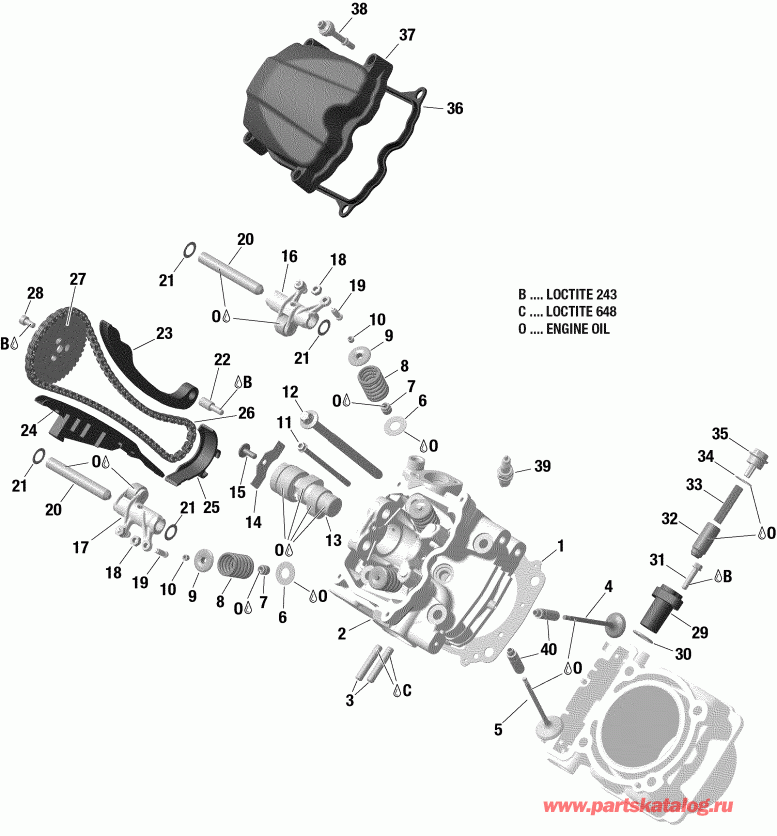 ATV BRP - Cylinder Head, Front