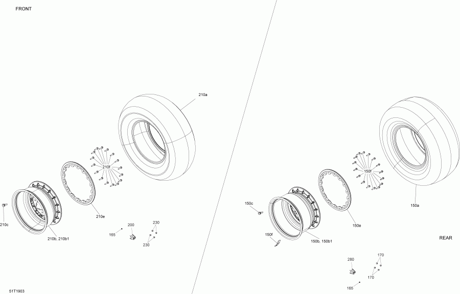 ATV  002 - Outlander 1000 EFI - T3, 2019 - Wheels Outlander Xtp, Xxc