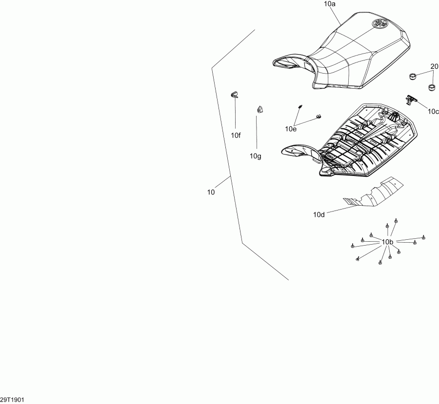  002 - Outlander 1000 EFI - T3, 2019 - Seat