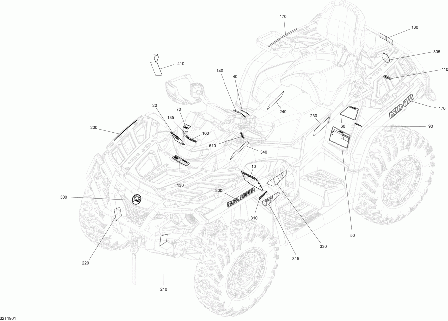  BRP 002 - Outlander 570 EFI - North America, 2019  -  Dps