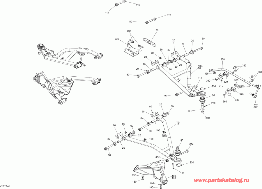   002 - Outlander 6X6 - 650 EFI - T3, 2019  - Front Suspension