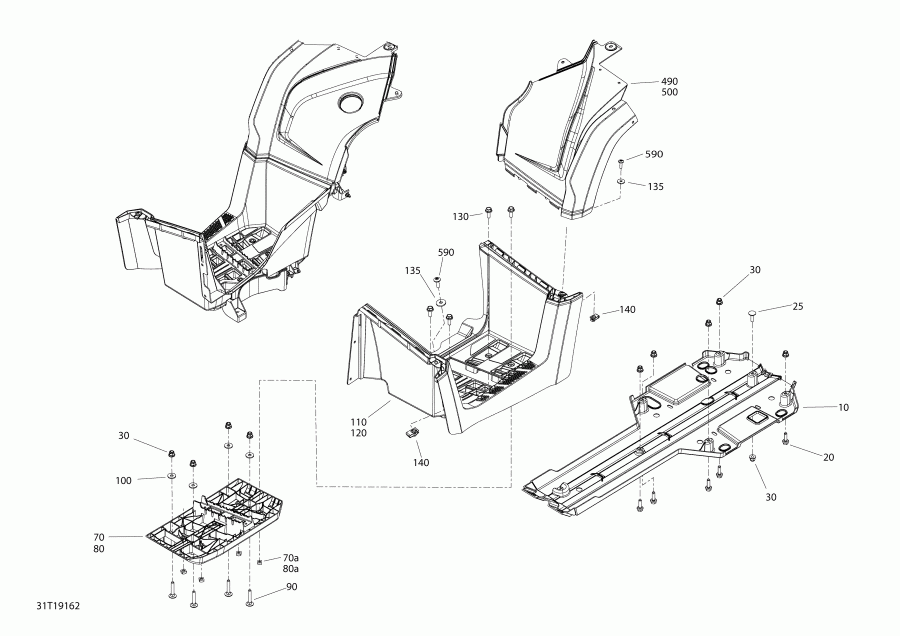 ����������  ����������� 002 - Outlander 6X6 - 650 EFI - T3, 2019 - Body And Accessories Outlander 6x6 650 Efi Squadron Green Middle