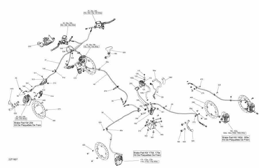  Bombardier  002 - Renegade 850 EFI - North America, 2019 - Brakes Renegade 850 Efi