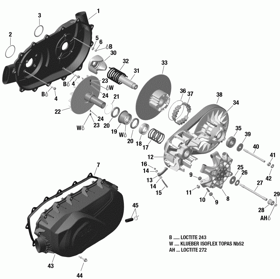 ����������  003 - Outlander 1000R EFI - North America, 2019 ������ - Transmission Outlander Xmr