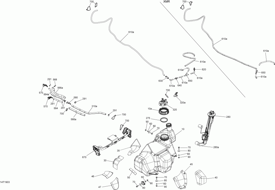 ATV BRP 003 - Outlander 6X6 - 1000 EFI - T3, 2019 ������ - Fuel