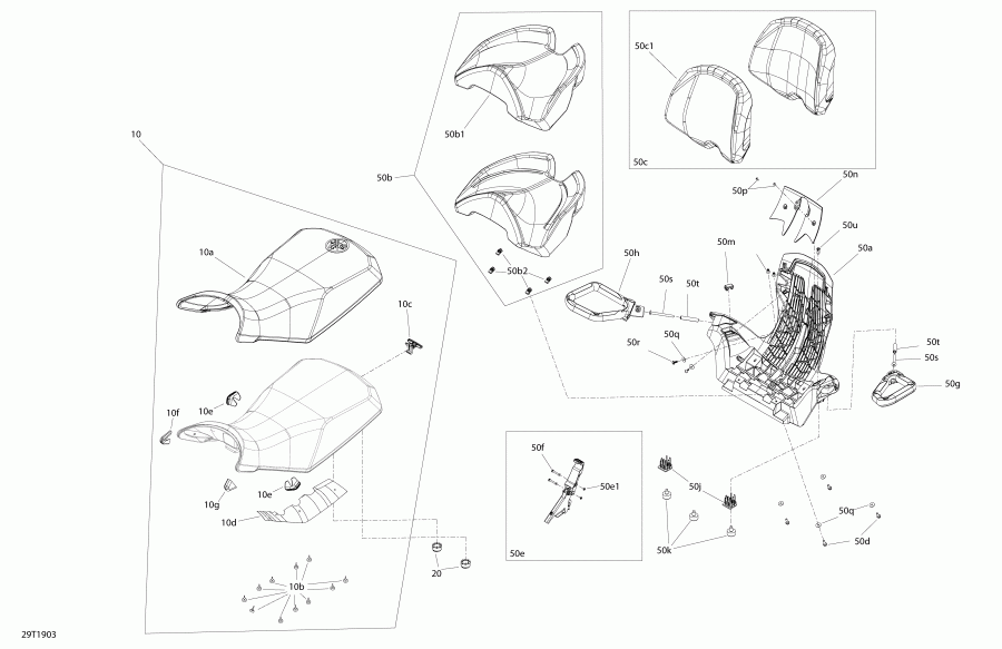   003 - Outlander 6X6 - 1000 EFI - T3, 2019 - Seat Outlander 6x6