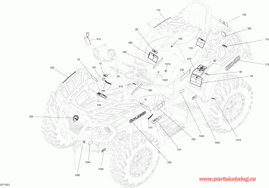 ������������ BRP 003 - Outlander MAX 650 EFI - T3, 2019 - �������� Pro Nordic