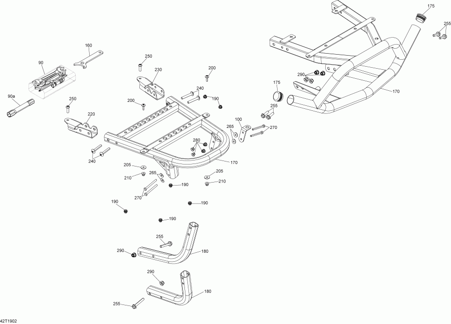 BRP ����������� 003 - Renegade 1000R EFI - North America, 2019 - Rear Cargo Box Renegade 1000r Efi