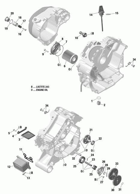 ����������  004 - Renegade 1000R EFI - International - Non European Communities, 2019 - Engine Lubrication