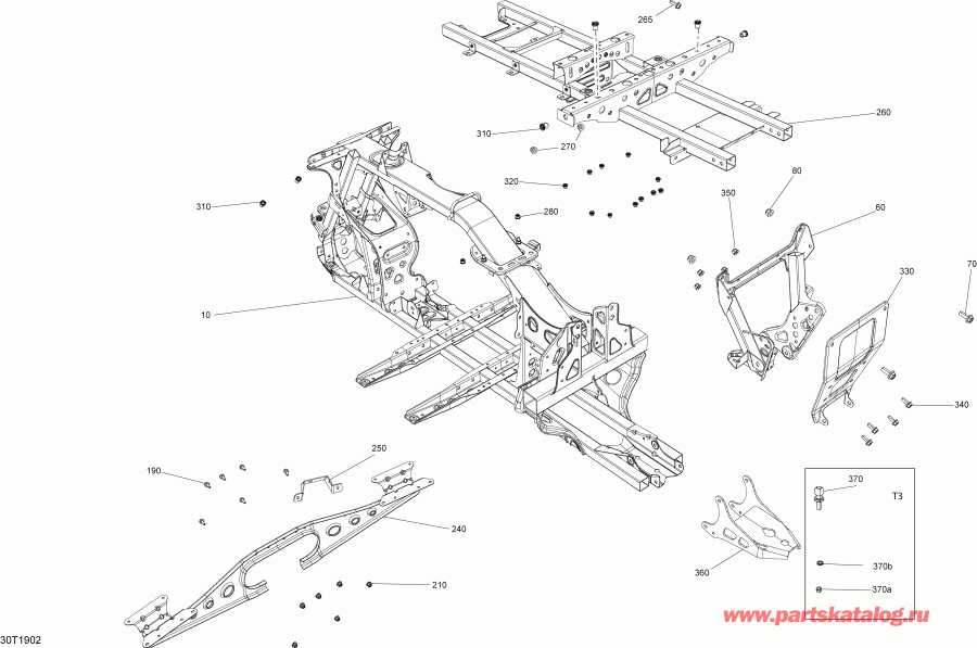 ATV BRP ������ 007 - Outlander MAX 850 EFI - International, 2019 - Frame