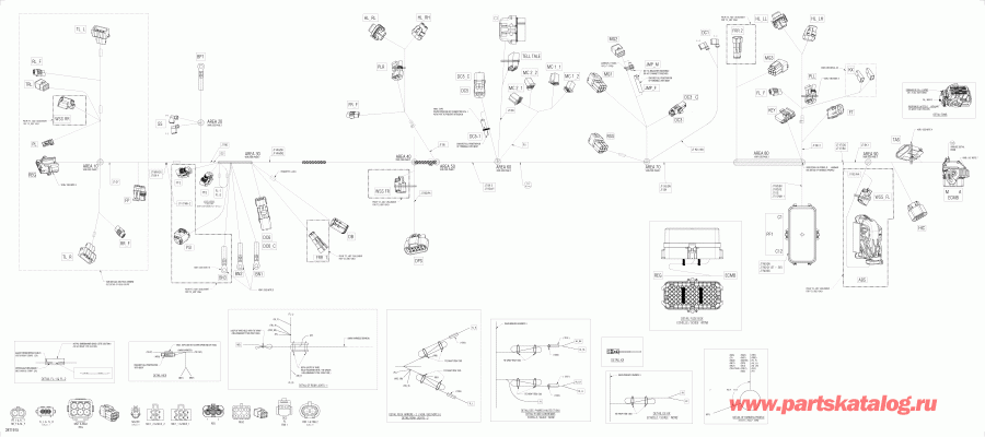������������ Bombardier ����������� 009 - Outlander MAX 1000R EFI - International - Non European Communities, 2019 - Main ���� �������� 710006239