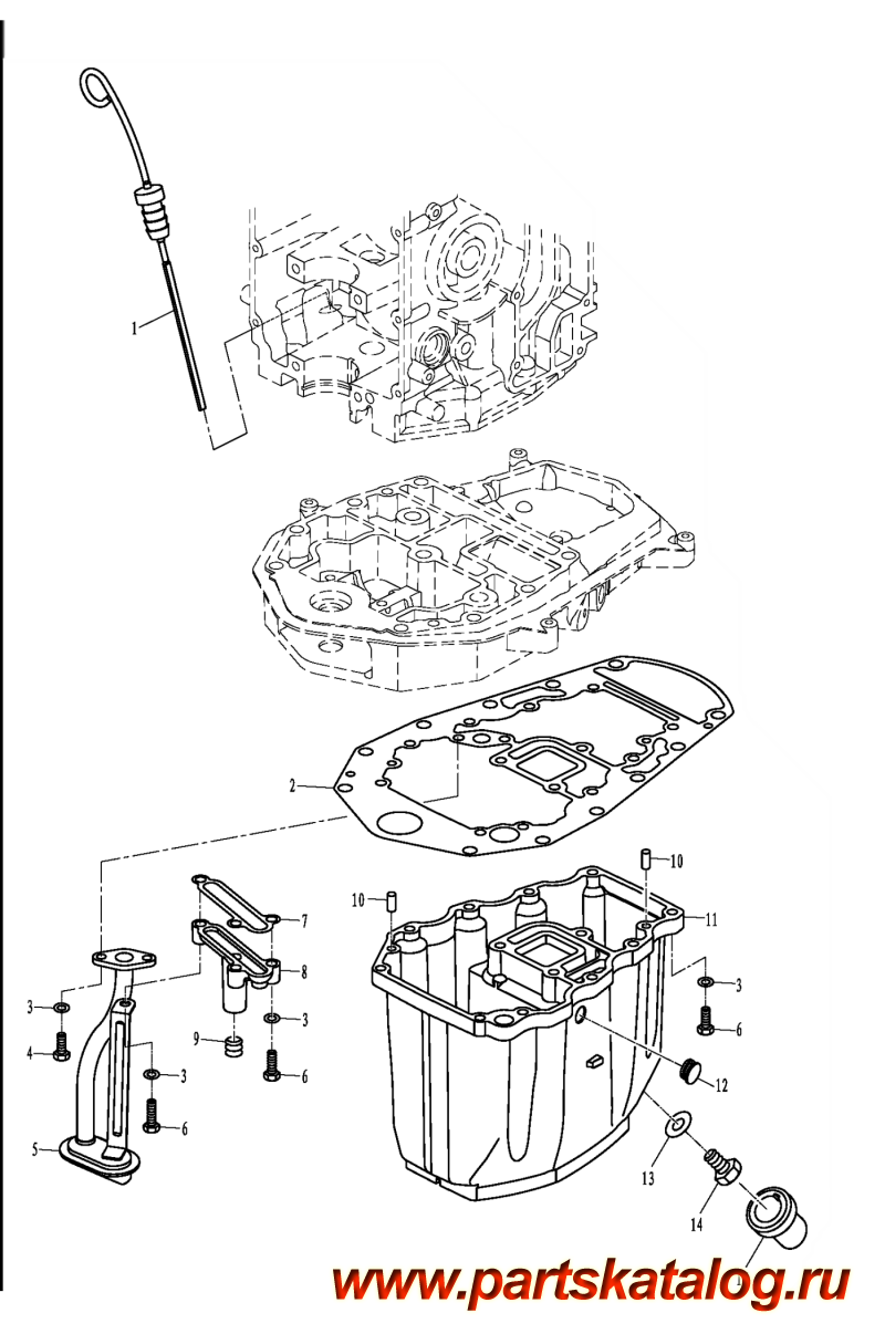  ,   , Parsun,  F40 EFI     / OIL PAN ASSY