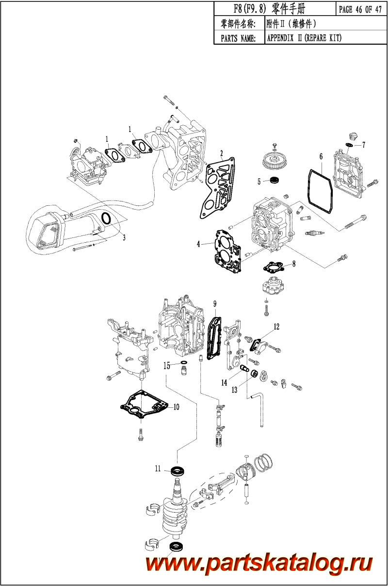  ,   , PARSUN,  F9.8 APPENDIX II ( ) / APPENDIX II (REPAIR KIT)