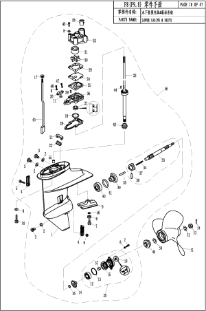 LOWER CASING & DRIVE (  )