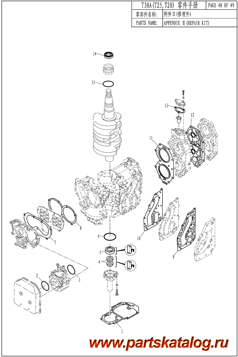   ,  , Parsun,  T25A APPENDIX II(REPAIR KIT)