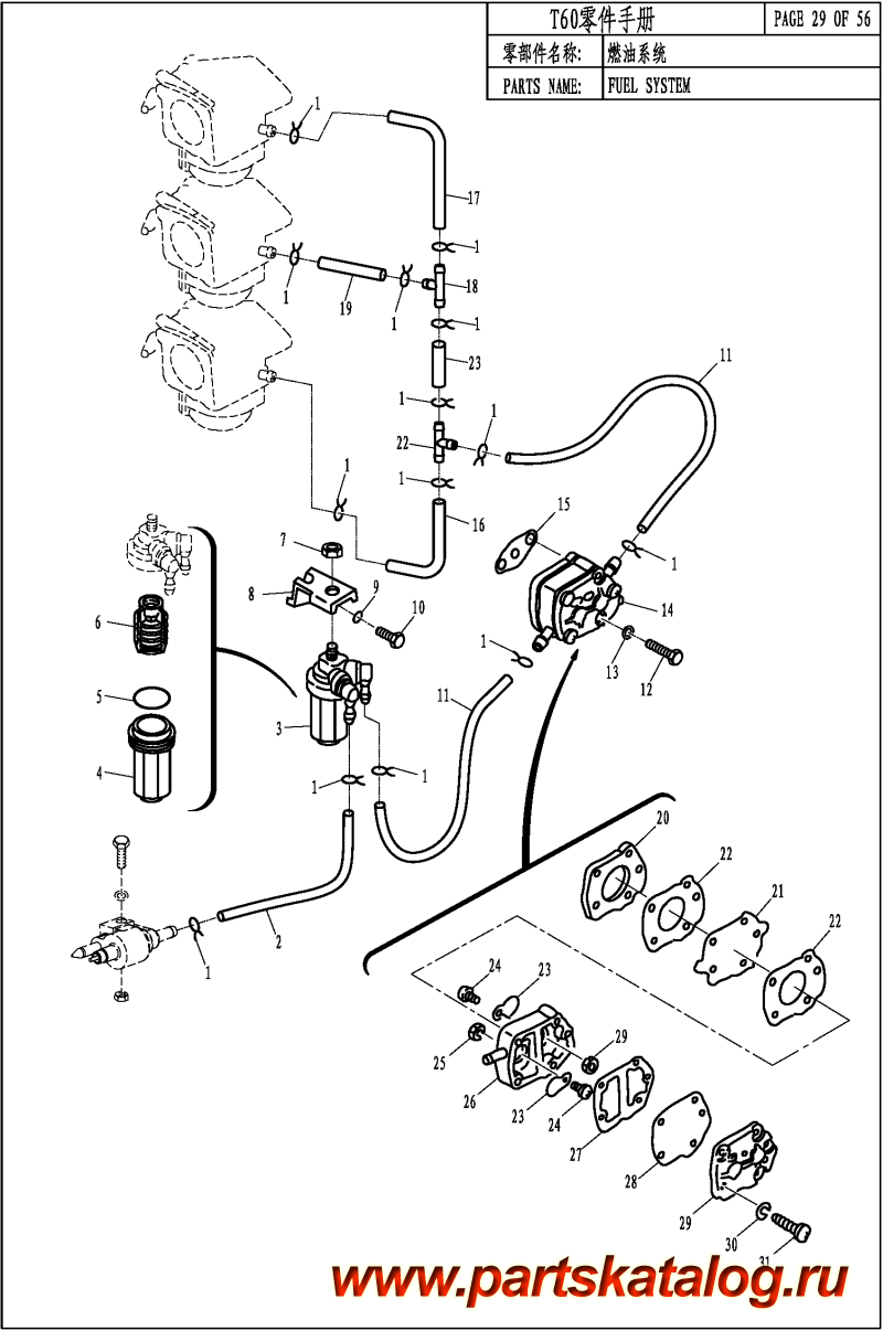 ,   , PARSUN,  T60A FUEL SYSTEM -  