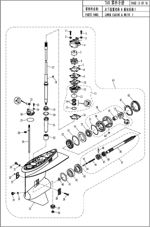 LOWER CASING & DRIVE 1 (   1)