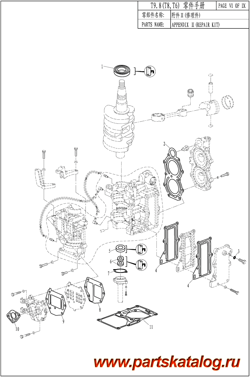  ,   , PARSUN,  T8 APPENDIX II(REPAIR KIT) / APPENDIX II ( )