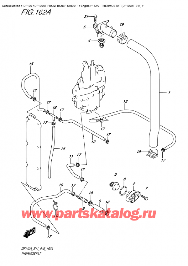 ,   , Suzuki DF100AT   FROM 10003F-610001~   2016 ,  (Df100At E11) - Thermostat  (Df100At E11)