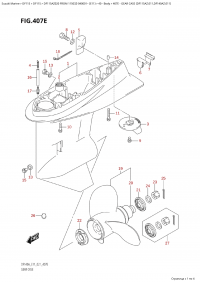 407E - Gear Case  (Df115Az:e11,Df140Az:e11) (407E -    (Df115Az: e11, Df140Az: e11))