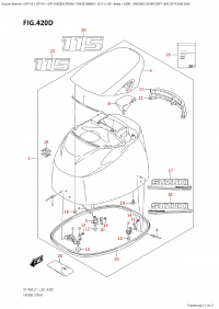 420D - Engine Cover  ((Df115At,Df115Az):020) (420D -   () ( (Df115At, Df115Az) : 020))