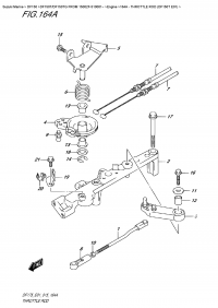 164A  -  Throttle Rod  (Df150T  E01) (164A -   (Df150T E01))