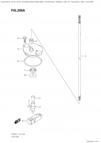 206A  -  Clutch  Rod (206A -  )