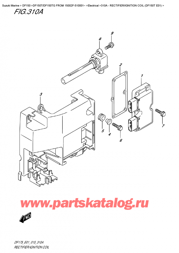  ,   , SUZUKI DF150T L / X FROM 15002F-510001~ (E01)  2015 , Rectifier/ignition  Coil  (Df150T  E01)