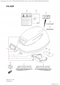 420F - Engine Cover ((Df15A,Df15Ar):021) (420F -   () ( (Df15A, Df15Ar) : 021))