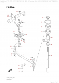 204A  -  Clutch  Shaft  (Df200At,Df175At,Df175Az,Df150At, (204A -   (Df200At, Df175At, Df175Az, Df150At,)