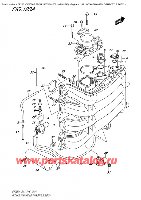  ,   , Suzuki DF200A TL/TX FROM 20003F-610001~ (E01)    2016 , Intake Manifold/throttle  Body -   /  