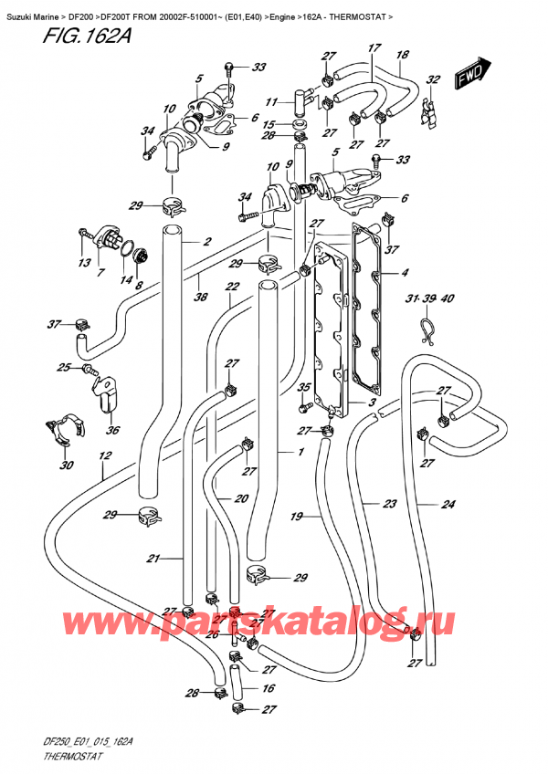  , , Suzuki DF200T L / X / XX FROM 20002F-510001~ (E01) , Thermostat - 