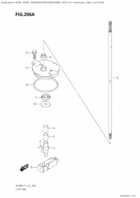 206A - Clutch Rod (206A -  )