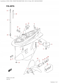 407A - Gear Case (Df200At) (407A -    (Df200At))