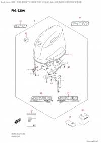 420A - Engine Cover (Df200At,Df200Az) (420A -   () (Df200At, Df200Az))