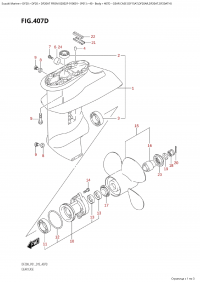 407D - Gear Case (Df15At,Df20Ar,Df20At,Df20Ath) (407D -    (Df15At, Df20Ar, Df20At, Df20Ath))