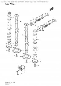 121E  -  Camshaft (Df225T  E01) (121E -   (Df225T E01))