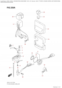 326A  -  Ptt  Switch  /  Engine  Control  Unit (Df200T,Df200Z, (326A - ������������� ������������ / ���� ���������� ���������� (Df200T, Df200Z,)