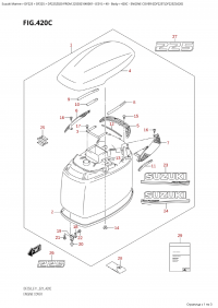 420C - Engine Cover ((Df225T,Df225Z):020) (420C -   () ( (Df225T, Df225Z) : 020))